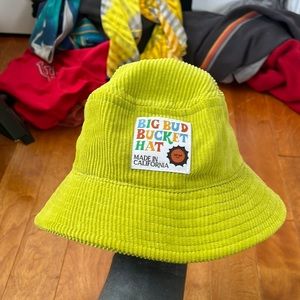 Lime green Big Bud bucket hat corduroy